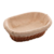 CESTA OVAL DE RATTAN PLASTICO C/FORRO EM TECIDO 27cm x 20cm x 8cm