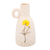 JARRO DECORATIVO DE CERAMICA FLOR AMARELA TRENTO 10,5CM X 9CM X 18CM