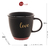 CANECA CERÂMICA LOVE PRETO MATT/ROSA 350ml - comprar online