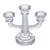 CANDELABRO VIDRO SODO-CALCICO P/3 VELAS 15x7x13cm