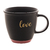 CANECA CERÂMICA LOVE PRETO MATT/ROSA 350ml