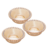 CJ 3 BOWLS CRISTAL DE CHUMBO PEARL AMBAR METALIZADO METALIZADO 14x5cm