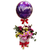 Arranjo Balão e Flores - Carinho Maternal: Buquê de Rosas e Balão Personalizado