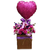 Arranjo Balão e Flores Personalizavel - Jardim Encantado do Amor