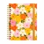 CADERNO COLEGIAL FLORAL AMARELO 96 FOLHAS - LUBI