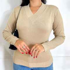 Blusa Tricot Gola V - comprar online