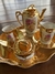 Conjunto café pequeno dourado tema floral - comprar online