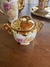 Conjunto café pequeno dourado tema floral - Vila Jardim