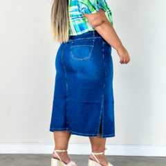 Saia Olivia Jeans Escuro - comprar online