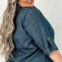 Vestido Jeans Luciana Listrado na internet