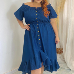 Vestido Priscila jeans plus size