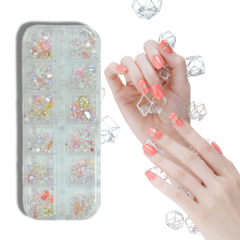 STRAS DECO PARA UÑAS - (PACK DE 12 UNIDADES SURTIDOS) DB-152 (P)