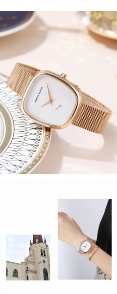 Relógio minimalísta feminino HM® + Pulseira para alguns modelos - Zipshopp