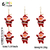 6PC Papai Noel Pingente Pendurado Ornamento Decoração Da Árvore De Natal Vermelho . - M Variedades