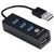 HUB USB BRIGHT, 4 PORTAS, USB 2.0, PRETO - 0059