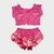 Conjunto Top + Ciganinha Rosa Chiclete