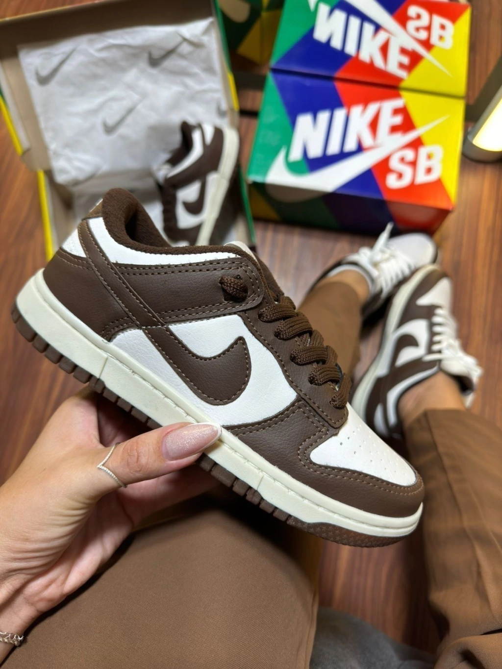 Nike dunk marrom