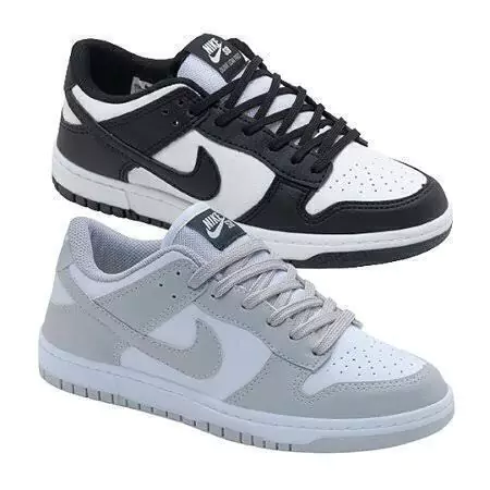 COMBO 2 NIKE DUNKS Preto/branco e cinza/branco