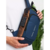 Morral Antirrobo Oxford Azul y Bronce - AllianceShopOnline