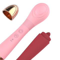 2 EM 1 VIBRADOR TEXTURIZADO PONTO G + LÍNGUA - Afrodite Sensory