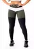 Calça Legging Fitness Academia Preta com Verde Militar e Branco Cintura Alta Levanta Bumbum REF: SV30