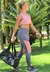 Conjunto Fitness Calça Legging + Top tomara que Caia + Regatinha em Tela Dry Cinza com Rosé REF: FRD5 na internet