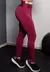 Imagem do Conjunto Fitness Calça Legging Cintura Alta + Cropped Alcinha Marsala com Elásticos | REF: CCA5