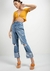 Calça Jeans Cropped Reta Com Detalhe Barra - comprar online