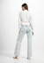 Calça Jeans Wide Leg Super Alta Destroyed - comprar online