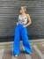 Calça Sarja Wide Leg Azul Baiano