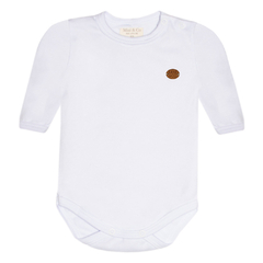 Body longo para bebê em algodão egípcio Branco - Mini & Co