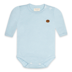 Body longo para bebê em algodão egípcio Azul - Mini & Co