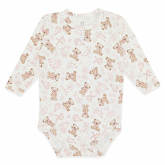 Body longo para bebê em algodão egípcio Ursa Provençal - Mini & Co