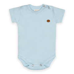 Body curto para bebê em algodão egípcio Azul - Mini & Co