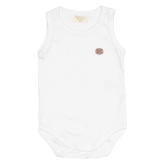 Body Regata para Bebê em Algodão Egípcio Branco - Mini & Co