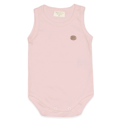 Body regata para bebê em algodão egípcio Rosa - Mini & Co