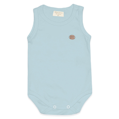 Body regata para bebê em algodão egípcio Azul - Mini & Co