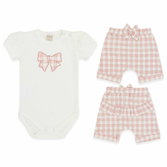 Body curto c/ Short para bebê em algodão egípcio Ursa Provençal - Mini & Co - comprar online