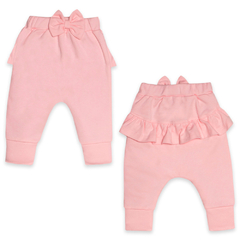 Calça (Mijão) para bebê em algodão egípcio Laço Rosa - Mini & Co