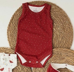 Body regata para bebê em algodão egípcio Cogumelos - Mini & Co