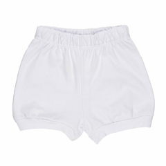 Shorts para bebê em algodão egípcio Branco - Mini & Co