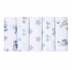 Fralda Papi Soft Estampada Tecido Duplo Com Bainha 68Cm X 68Cm Caixa Contém 05 Un - comprar online