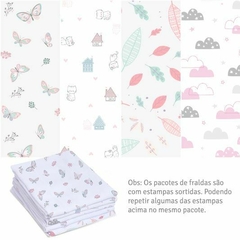 Fralda Premium Mami C/ Bainha Estampada 70Cm X 70Cm Caixa Contem 05 Un - comprar online