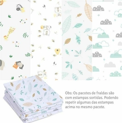 Imagem do Fralda Premium Mami C/ Bainha Estampada 70Cm X 70Cm Caixa Contem 05 Un