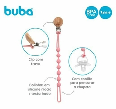 Prendedor de Chupeta e Mordedor em Silicone Verde (3m+) - Buba na internet