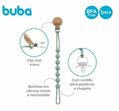 Prendedor de Chupeta e Mordedor em Silicone Verde (3m+) - Buba na internet