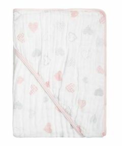 Toalha De Banho Papi Soft Com Capuz Estampada 80Cm X 80Cm Contem 01 unidade - Nenen Enxovais