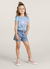 Blusa Cropped infantil menina com bordado em malha Brandili