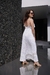 Vestido Longo Casual Branco Elegância Delicada na internet