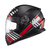 Capacete TEXX Fechado Wing Grid Preto Vermelho Branco na internet